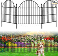 10 Panels No Dig Decorative Outdoor Garden Fence, 24in x20ft Animal Barrier by Blingluck
