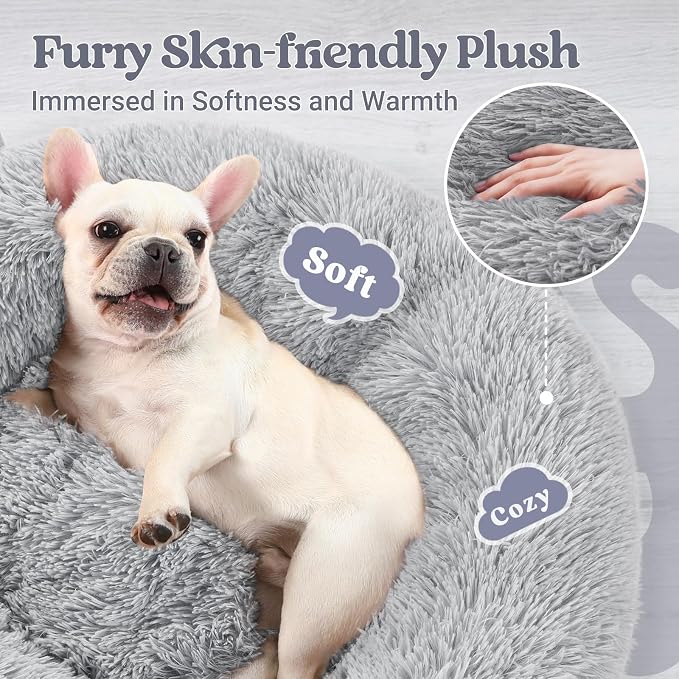 rabbitgoo Calming Dog Bed for Small Medium, 27 inches Pet Bed Machine Washable - Image 2