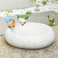 MUMTOP Bird Baths for Outdoors, Antique Outdoor Garden Bird Bath Resin Birdbath by MUMTOP