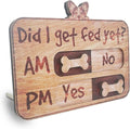 Dog Feeding Tracker-AM PM 2-Meal Wooden Fridge Magnets by GHTRP