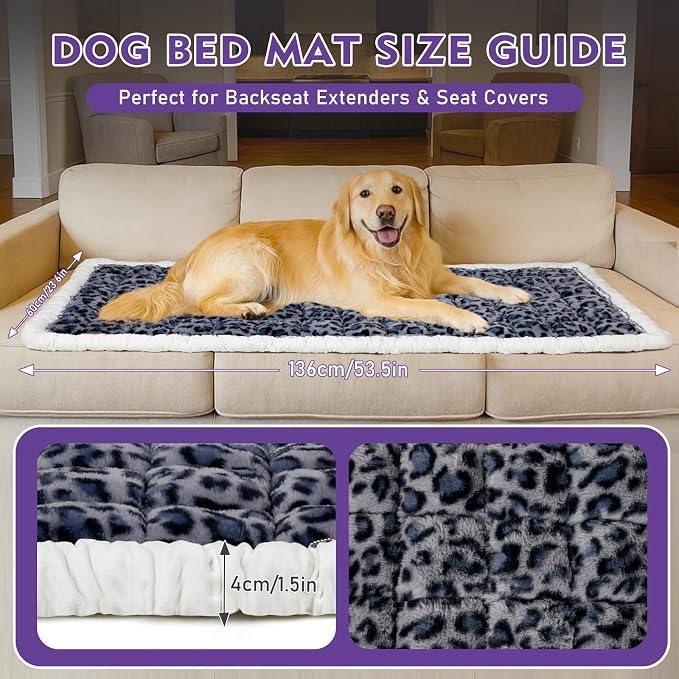 Car Back Seat Mat for Dog 53"x24" Dog Bed for Car Scratch Proof Non Slip Thick - Image 2