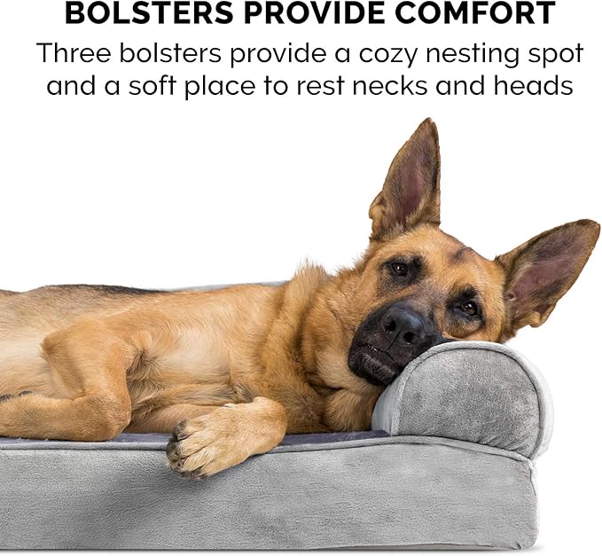 Furhaven Orthopedic Dog Bed for Large/Medium Dogs w/ Removable Bolsters & - Image 11