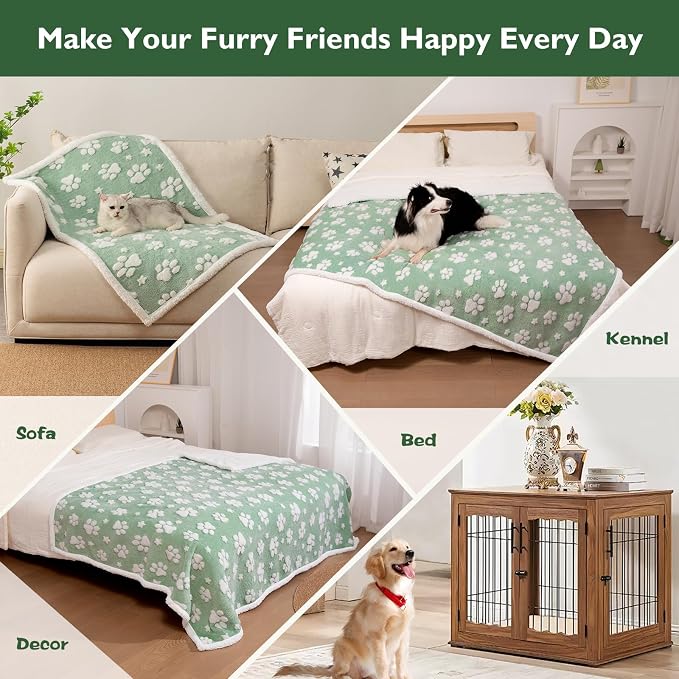 Waterproof Blanket for Dog Cat or Adult, Cute 3D Textured Paw Dog Blanket for - Image 4