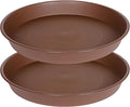 2 Pack of 8 inch Plant Saucer Clear, Heavy Duty Plastic Plant Water Tray 8 inch by Bleuhome