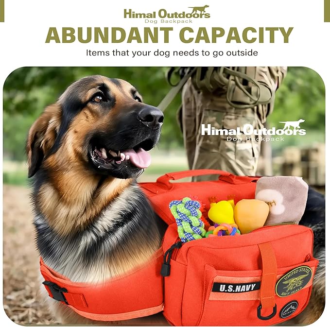 Himal Outdoors Dog Backpack & Saddle Bag, Tactical Hiking Backpack - Image 6