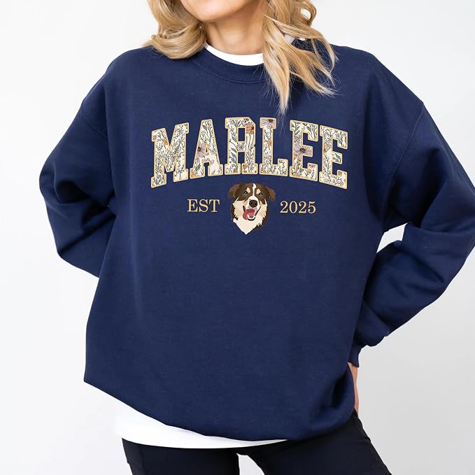 Custom Pet Sweatshirts with Photo and Name, Personalized Dog Sweatshirt - Image 5
