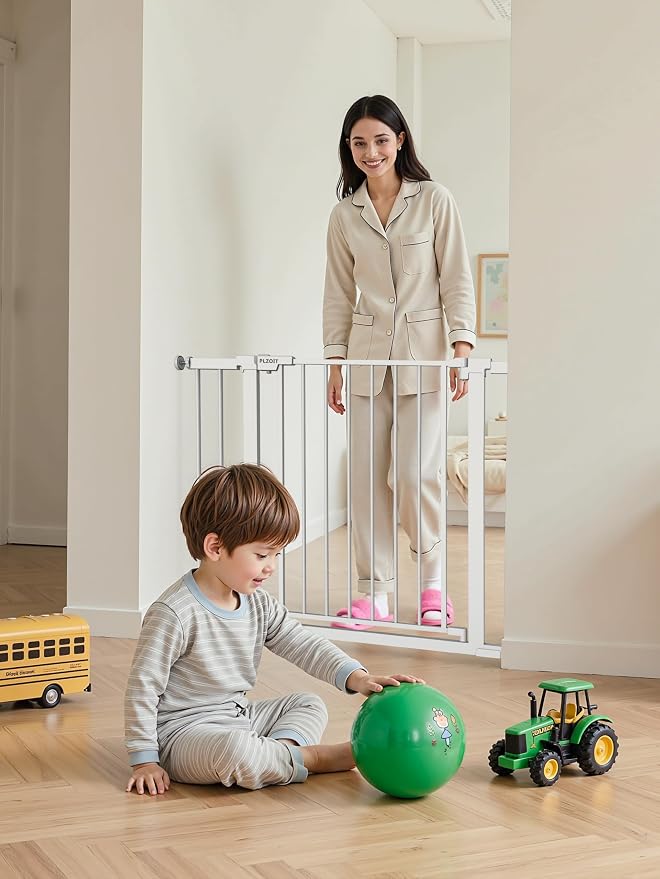 29.5-40.5" Baby Gate for Stairs, Dog Gate for Doorways, Walk Thru Auto Close - Image 8
