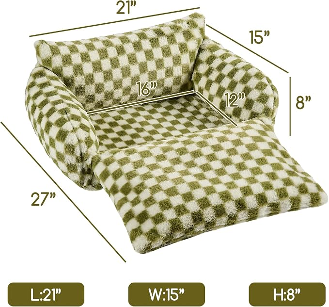 Hollypet Cat Bed Fluffy Plush Mutifuctional Double-Layer Soft Pet Couch - Image 3
