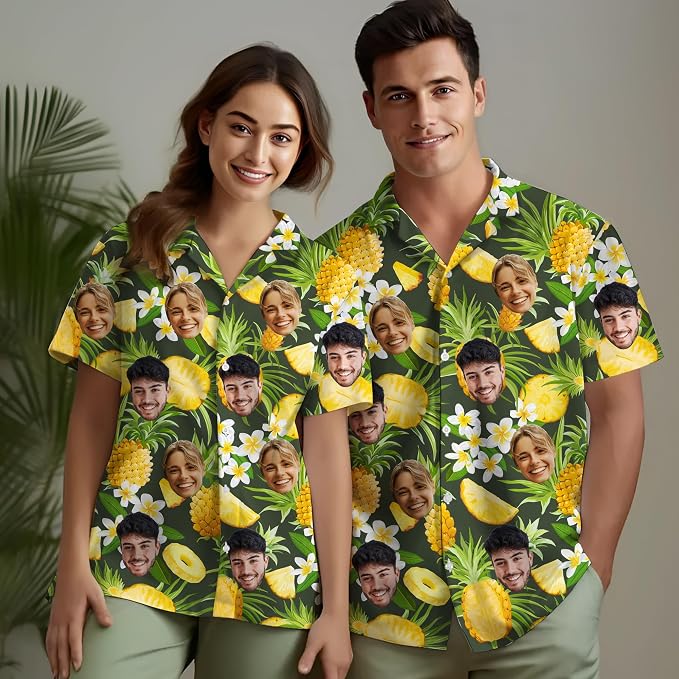Custom Hawaiian Shirt with Face Photo Picture - Image 3