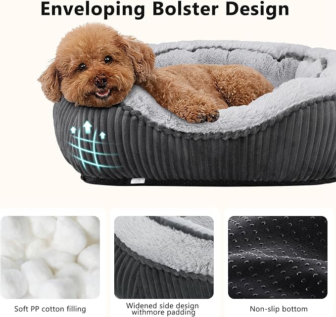 SIWA MARY Medium Dog Bed for Medium Large Dogs, Rectangle Dog Bed Medium Size - Image 5
