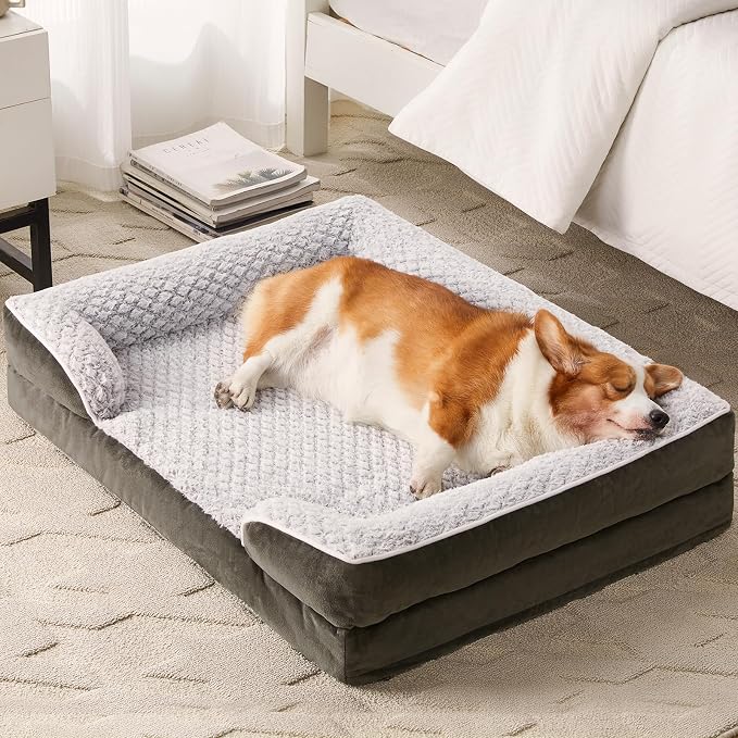 Orthopedic Dog Bed for Medium Dogs, Egg Crate Foam Bed for Medium Dogs by LEXTRO