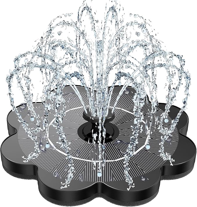 Yzert Solar Fountain Flower Shape-No Battery, Glass 3.5W Solar Water Fountain by Yzert