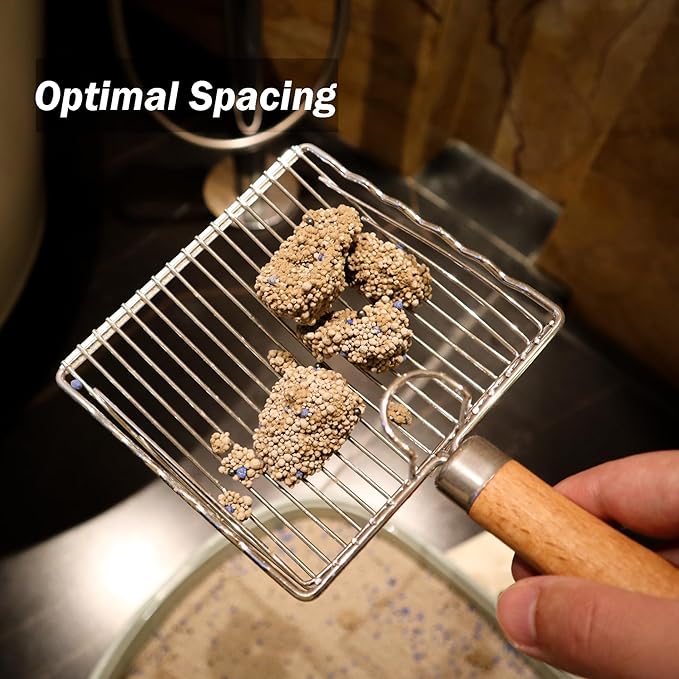 Cat Litter Scoop, Kitty Litter Scooper Metal, Deep Shovel, Wood Handle - Image 4