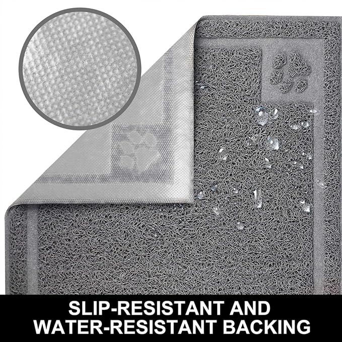 Pet Feeding Mat for Small Dogs and Cats 24" x 16" Flexible and Waterproof Dog - Image 3