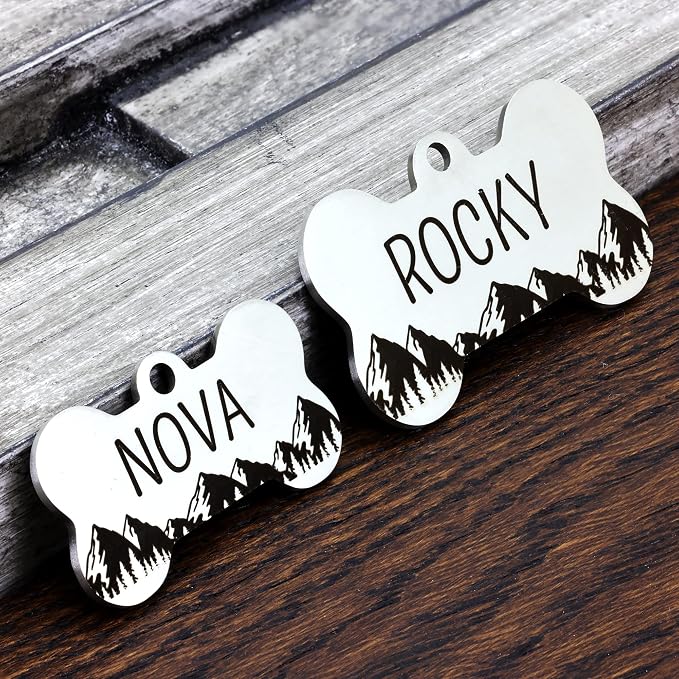 Ultra Joys Stainless Steel Pet ID Tag Dog Name Tags Personalized Front and Back - Image 3