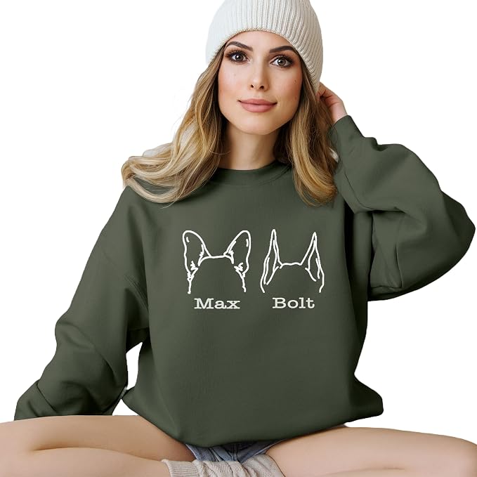 Custom Dog Mom Shirt for Women Pet Ears Sweatshirt - Image 4