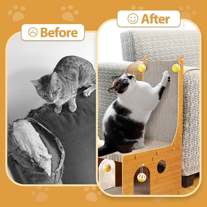 ​Cat Scratcher, Cat Scratching Board, L Shaped Vertical Cat Scratcher - Image 7