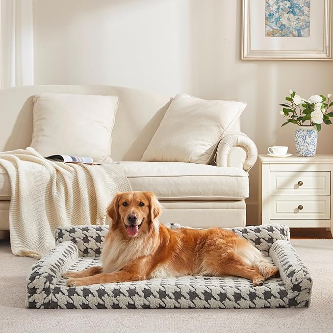Orthopedic Dog Beds for Medium Dogs Washable, Detachable Side Bolster and Pillow - Image 8