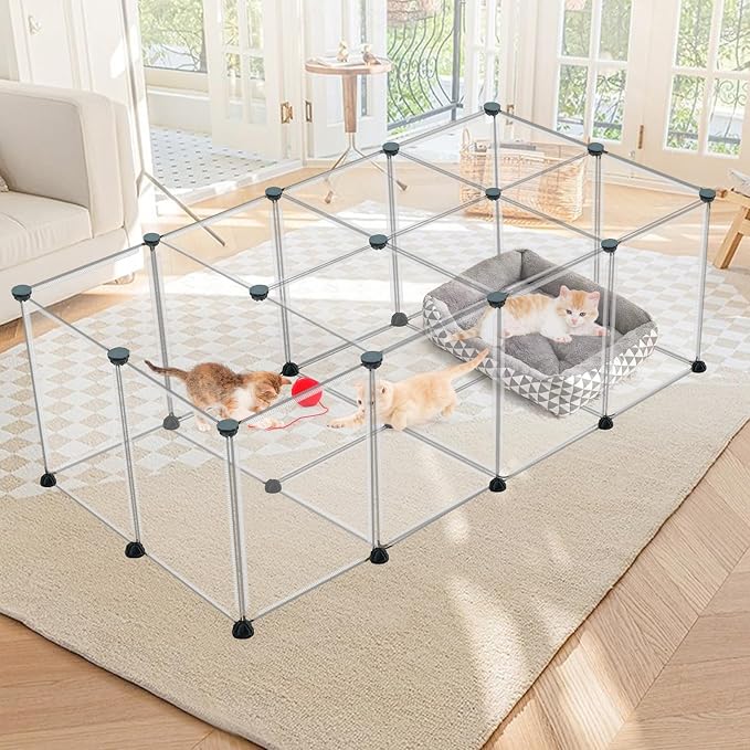 24 Panels Portable Small Animals Playpen, Portable Plastic Enclosure, Puppy - Image 7