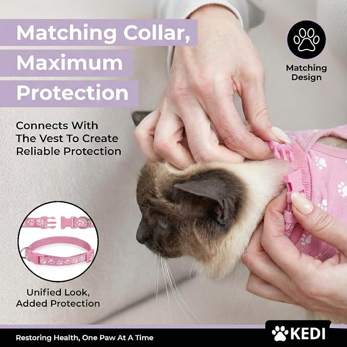 Kitten Recovery Suit Female, Kitten Onesie After Spay, Cat Surgery Suit Female - Image 3