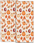 Autumn Pumpkin and Football Hand Towels by amepay