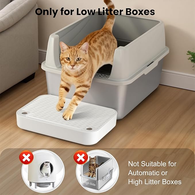 Litter Box Step, Litter Box Ramp/Catcher, Anti-Tracking & Easy to Clean - Image 5