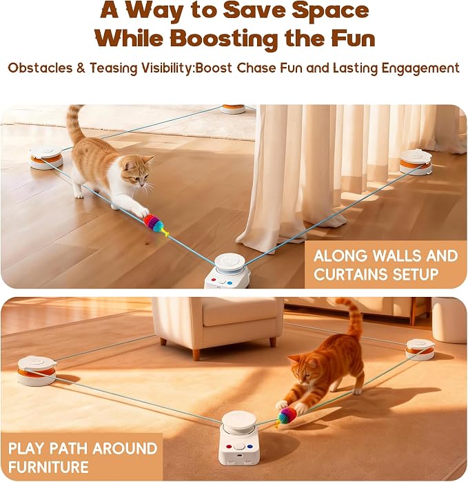 Interactive Cat Toy for Indoor Cats – Automatic Moving & Enrichment Toy for - Image 4