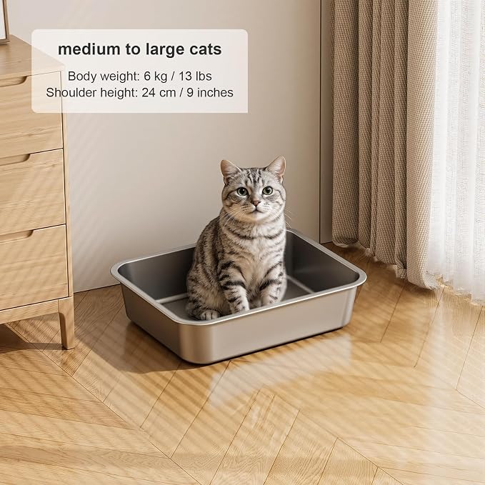 Large Stainless Steel Litter Box - Image 7