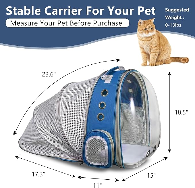 Cat Backpack Carrier Back Expandable Bubble Pet Carrier Backpack - Image 2