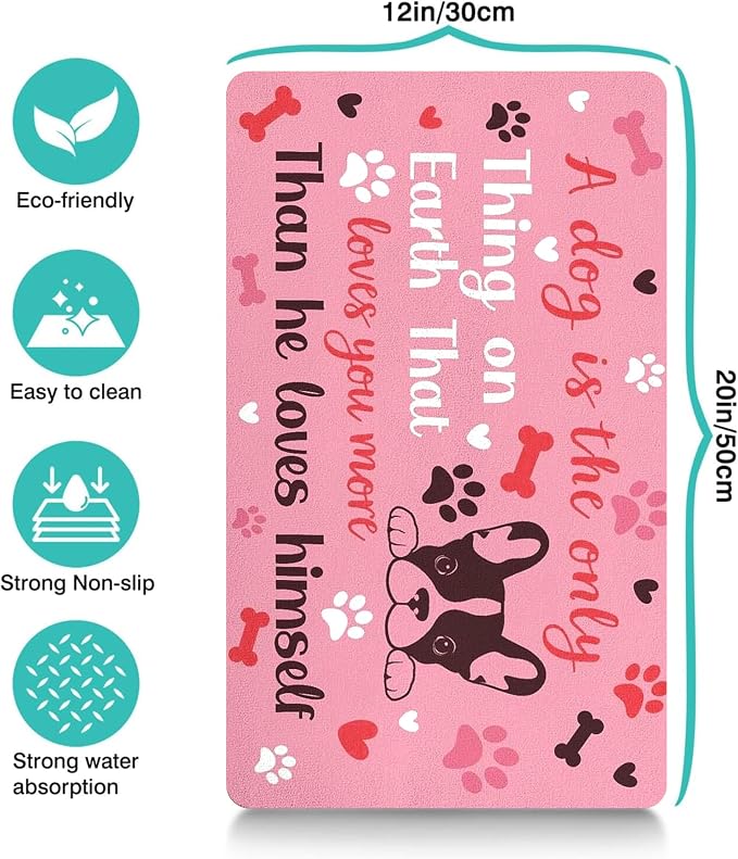 Pet Feeding Mat for Floors Waterproof Dog Mat for Food and Water Absorbent - Image 4