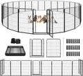 Dog Playpen Outdoor Extra Wide 24 Piece Panels Heavy Duty Dog Fence 47" Height by Committedtobetterpetlife