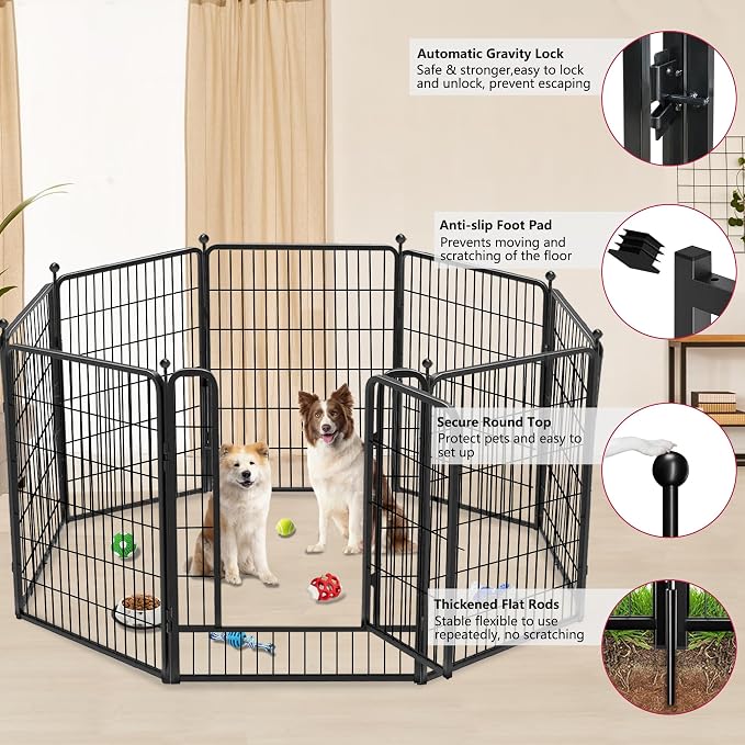 Dog Playpen 40 inch 30 Panels Indoor Outdoor Dog Pen - Image 4