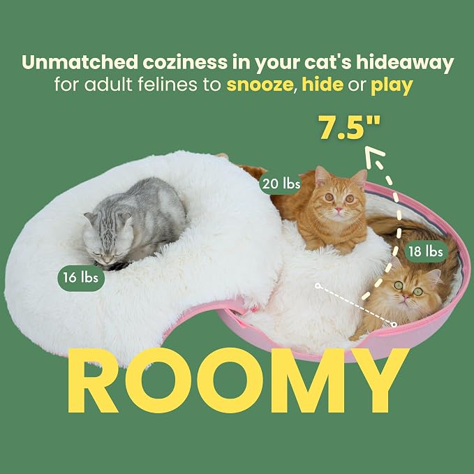 CATTASAURUS Peekaboo Cat Cave for Multiple & Large Cats Up to 30-45 Lbs - Image 7