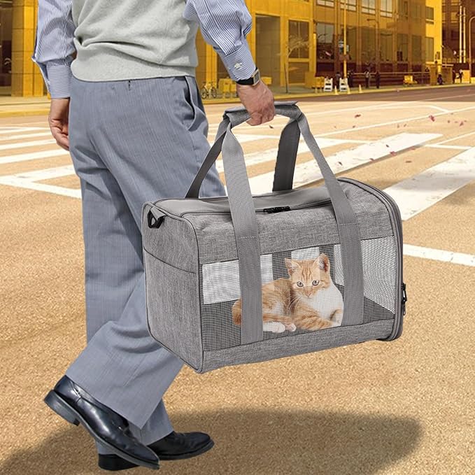 Pet Carrier Bag for Cats, Cat Soft-Sided Carriers Collapsible Ventilated - Image 5