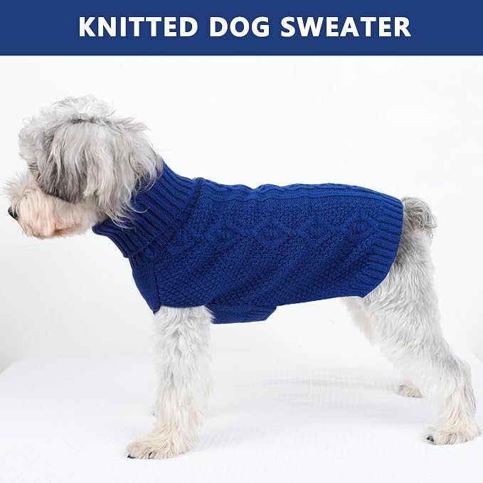 Dog Sweaters for Small Dogs Turtleneck Knit Dog Sweaters Lightweight Puppy - Image 6