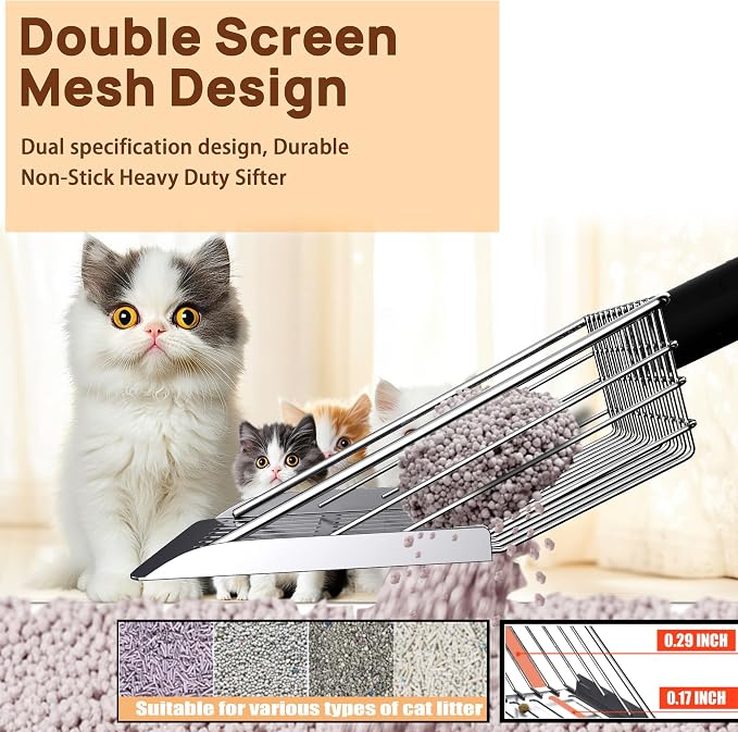 Heavy Duty Stainless Steel Cat Litter Scoop - Image 4