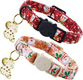 Elegant little tail 2 Pack Cat Collar- Christmas Cat Collars Breakaway by Elegantlittletail