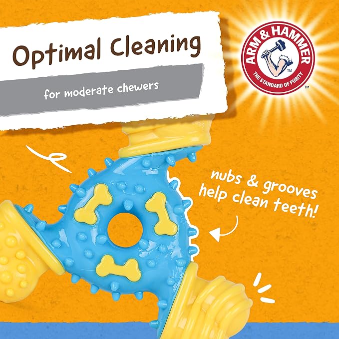 ARM & HAMMER for Pets Nubbies TriBone Dog Dental Toy Best Dog Chew Toy for - Image 4