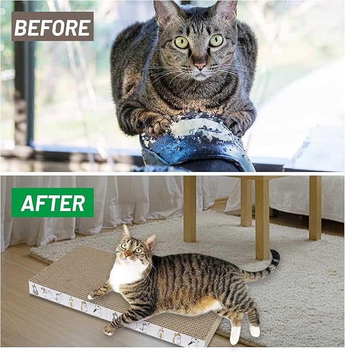 PatiencET Cat Scratcher Cardboard 5 PCS Cat Scratch Pad Reversible Scratcher - Image 5