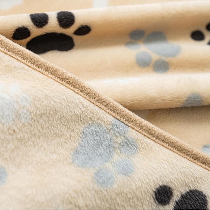 Dog Blanket Paw Bone Pattern 1 Pack 3 Colorful 60"*50" Super Soft Warm Flannel - Image 6