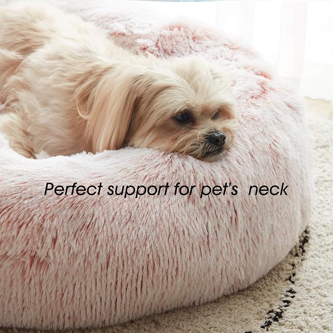 WESTERN HOME WH Calming Dog & Cat Donut Cuddler, Anti-Anxiety Warming Cozy Soft - Image 3