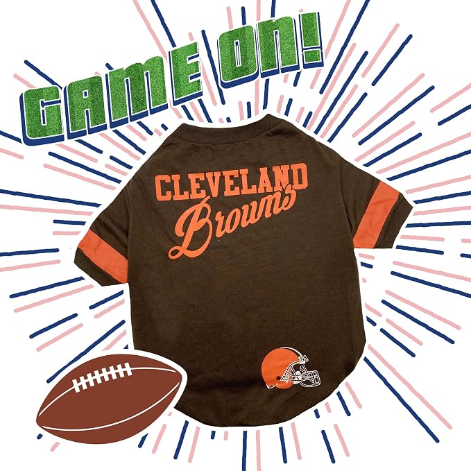 Pets First NFL Cleveland Browns Dog & Cat T-Shirt, Small. Football Pet Shirt - Image 4