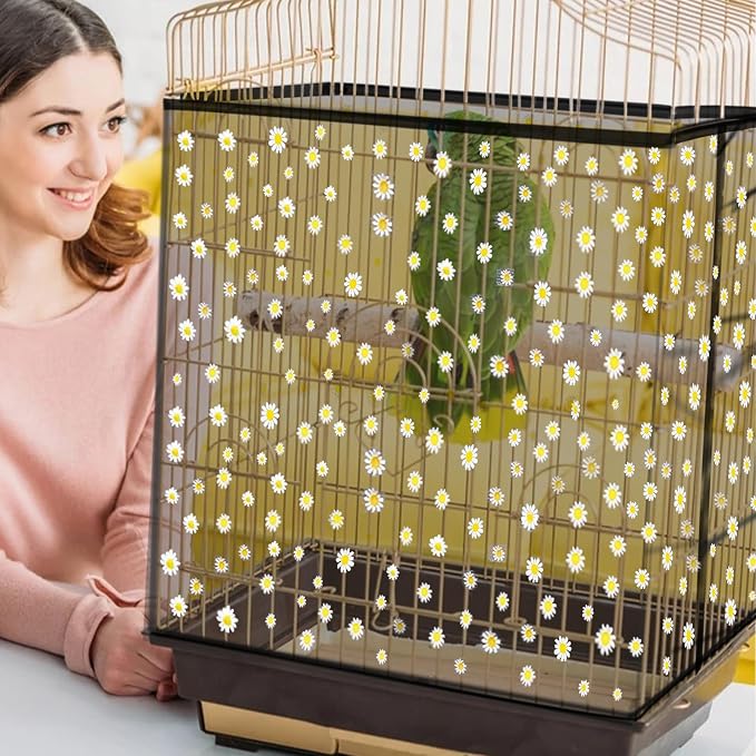 Daoeny Bird Cage Seed Catcher, Large Bird Cage Cover, Adjustable Soft Airy - Image 5
