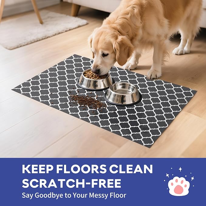 Cooyes Large Dog Food Mat 24"×36", Ultra-Absorbent Dog Bowl Mat - Image 5