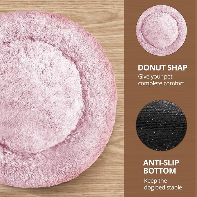 JOLLYVOGUE Calming Dog Bed Large Size Dog, Anti-Anxiety Donut Large Pet Bed - Image 3