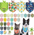 SCENEREAL 30 PCS Dog Bandanas Bulk, Summer Pet Bibs by SCENEREAL