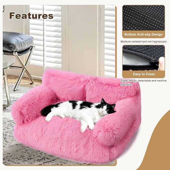 Large Cat Beds for Indoor Cats, Dog Couch Bed, Cute Cat Couch Sofas for Less - Image 5
