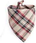 Christmas Plaid Dog Bandana by ZIRVYIR