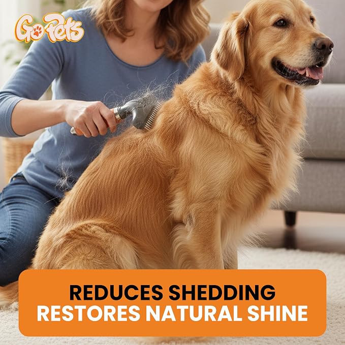 GoPets Double Row Dematting Rake Undercoat Deshedding Tool - Image 6