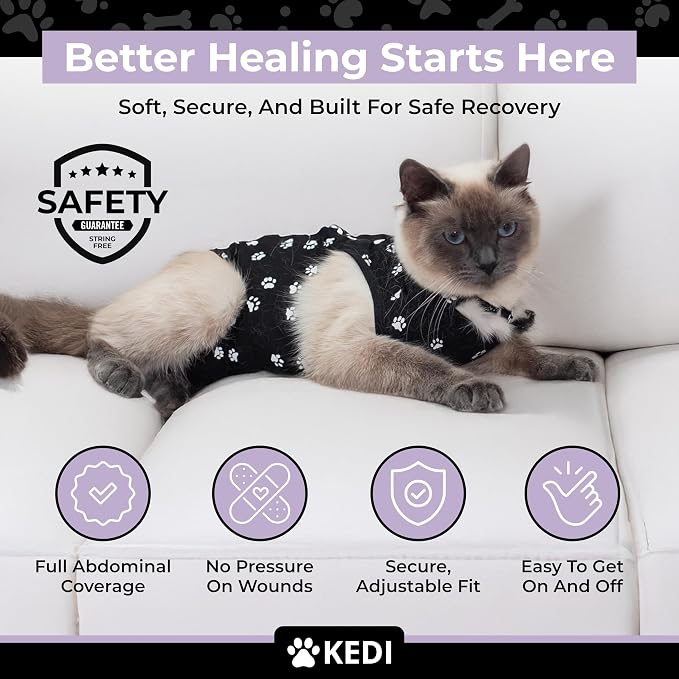 Cat Surgery Recovery Suit Female Cat Onesie - Image 8